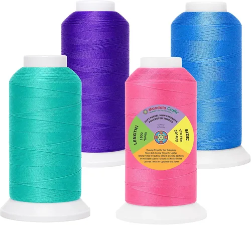 Vista 38 de Mandala Crafts Airforce Blue Tex 70 - Hilo de poliéster para tapicería Fuerza Aérea