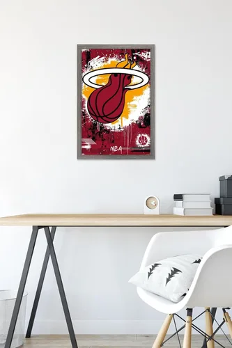Vista 6 de Trends International NBA Miami Heat - Póster de pared con logotipo Maximalist 23