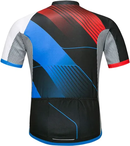 Vista 2 de wantdo Camisetas de ciclismo para hombre, camisetas de ciclismo de montaña MTB Jersey de manga corta Camisetas de ciclismo transpirable de secado