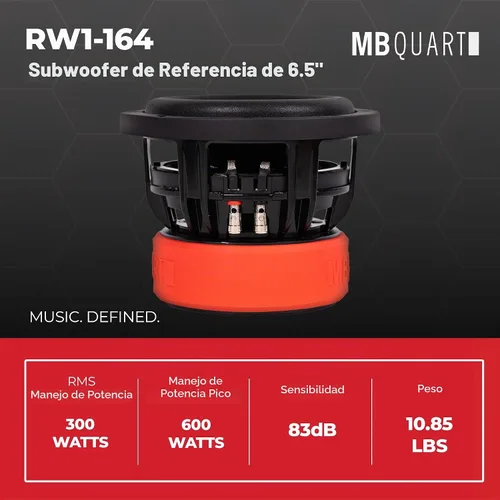 Vista 3 de MB Quart Referencia 6,5 pulgadas 600W 4 ohmios DVC subwoofer de audio