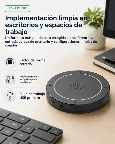 Vista 2 de seeed studio ReSpeaker XVF3800 - Conjunto de micrófonos USB con estuche