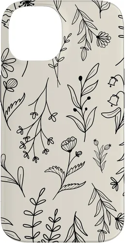Vista 4 de Sand Beige Wildflower Floral Pattern Case for iPhone 16