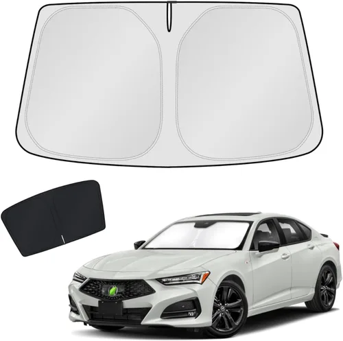 Vista 191 de KUST - Parasol plegable para parabrisas para BMW X1 E84, accesorios 2011 2012 2013 2014 2015, protector de visera de sol ajustable que bloquea