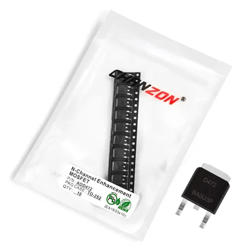 Vista 24 de Chanzon 2N60 TO-220AB NMOS MOS N-Channel Power MOSFET Transistor, alto voltaje y corriente nominal, (paquete de 10 unidades)