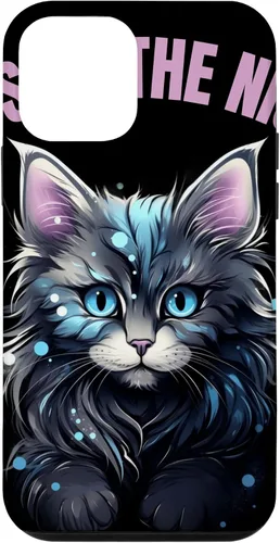 Vista 12 de iPhone 14 Pastel Goth Maine Coon Cat Cats of the Night Pastels en estuche