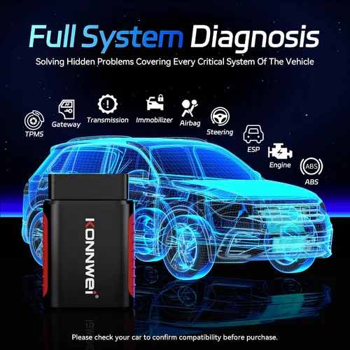 Vista 3 de KONNWEI Escáner OBD2 Bluetooth – Herramienta de diagnóstico de sistema completo con control bidireccional, restablecimiento de aceite/EPB/DPF/BMS