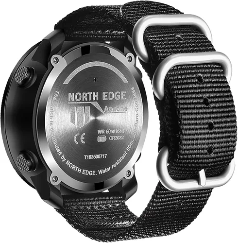 Vista 3 de HOOSHU Tactical Sports Watches for Men Digital Outdoor Survival Military Compass Rock Solid Digital Watches with Durable Band Steps Tracker