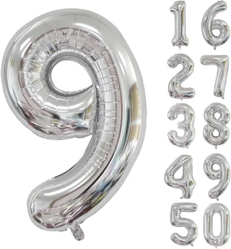 Vista 333 de Globos gigantes de helio de aluminio de 40 pulgadas, color negro, globos digitales grandes del número 0 para decoración de fiesta de cumpleaños