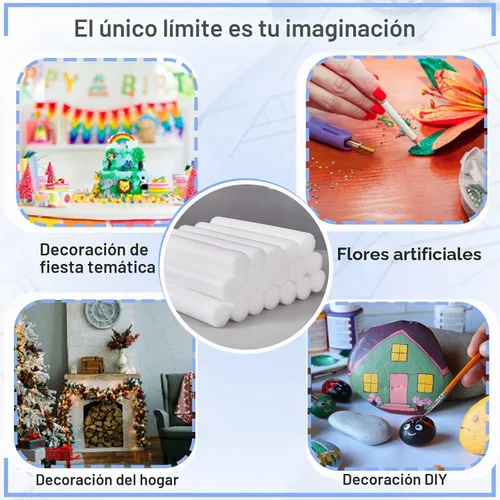 Vista 6 de Fabbay 30 cilindros de espuma blanca de 6 pulgadas para manualidades