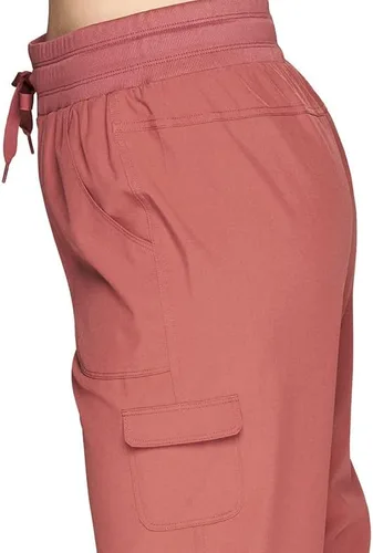Vista 2 de RBX - Pantalón capri deportivo con cordónligero con bolsillos y estilo cargo para mujer