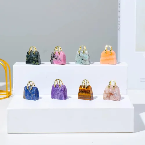 Vista 4 de 10 piezas de bolso de cristal escultura tallada a mano piedras curativas cristales curativos en forma de mano piedras de chakra, manualidades