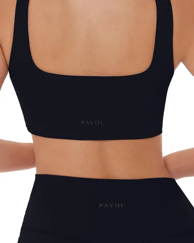 Vista 3 de FlexFlow Collection Women's Twist-Front Moisture-Wicking Reversible Padded Sports Bra Low Impact Yoga Bra