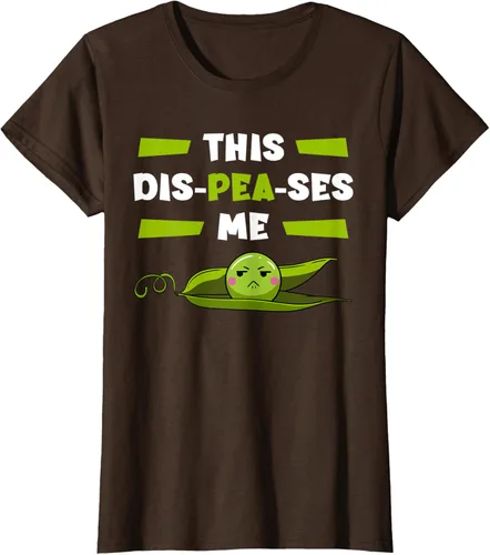 Vista 13 de Camiseta de semilla vegetariana de guisantes con flor de planta Dis-Peas-Ses Me, Negro