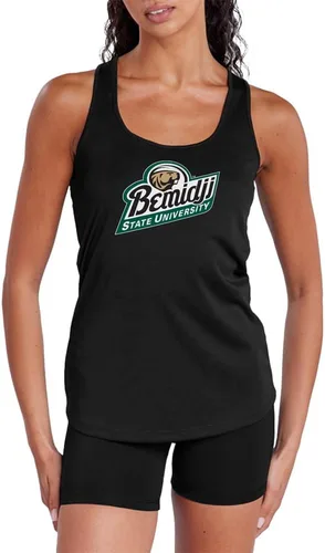 Vista 54 de Camiseta deportiva sin mangas oficial de NCAA Collegiate para mujer, con espalda cruzada, colección con logotipo primario