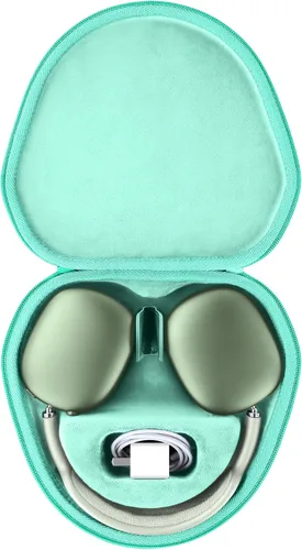 Vista 16 de co2CREA Funda rígida con modo de sueño, reemplazo para auriculares Apple AirPods Max inalámbricos de diadema (Funda negra)