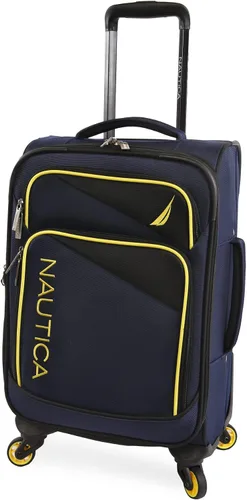 Vista 2 de Nautica Emry - Juego de equipaje de 2 piezas, Azul marino, amarillo, Nautica Emry - Juego de equipaje de 2 piezas