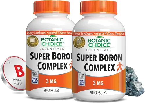 Vista 9 de Botanic Choice Super Boro Complex (3 mg) - Promueve la salud ósea y de la próstata mediante la metabolización del calcio y el magnesio - 3 formas