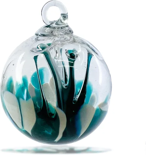 Vista 8 de Luke Adams Glass Mini árbol de la vida de cristal de 3 pulgadas Adorno hecho a mano Bola colgante para observar jardín Decoración del hogar