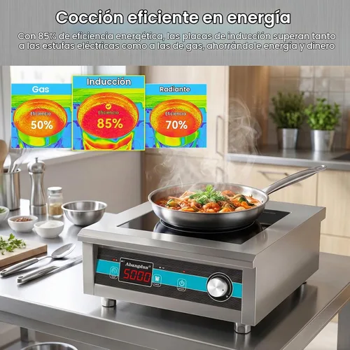 Vista 3 de 5000W - Placa de inducción comercial, quemador de inducción de 220 V