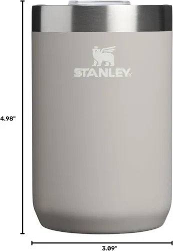 Vista 6 de STANLEY Everyday Camp Cup - Taza de 12 onzas, tapa para beber, taza para café, té y bebidas, acero inoxidable aislado sin BPA, color ceniza