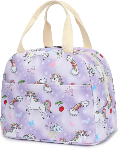 Vista 15 de Lonchera para niñas y mujeres, reutilizable, aislada, para la escuela, el trabajo, picnic (aguacate)