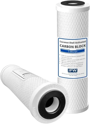 Vista 2 de IPW Industries Inc Juego de 4 filtros de agua compatibles con GE GXWH04F, GXWH20F, GXWH20S y GXRM10, cartucho de repuesto de bloque de carbono