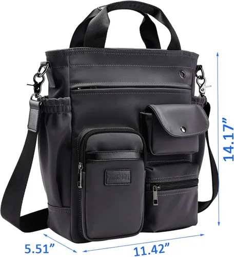 Vista 5 de XINCADA Bolso bandolera de lona vintage bolsas de hombro para hombre
