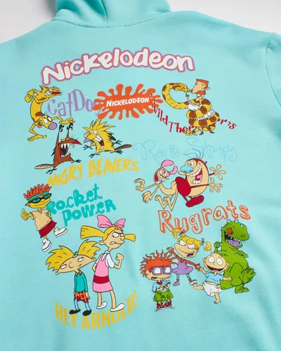 Vista 5 de Nickelodeon Sudadera de forro polar Rugrats para hombre, sudadera con capucha retro de los años 90, Tommy & Chuckie