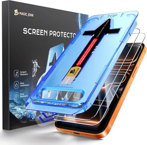 Vista 8 de MAGIC JOHN Paquete de 2 protectores de pantalla para iPhone SE 3/SE 2 (edición 2022/2020), vidrio templado para iPhone 7/8/6, eliminación automática
