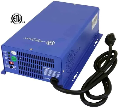 Vista 2 de AIMS Power CON120AC1224DC Convertidor de CA y batería 12V o 24V Cargador inteligente 75 amperios Listado a UL 458 y CSA