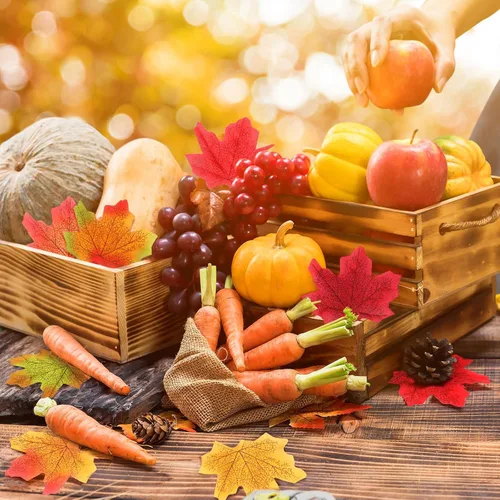 Vista 7 de WD&CD 400 hojas de otoño, hojas de arce artificiales de otoño, multicolor, hojas de otoño falsas para otoño, bodas, decoraciones de otoño