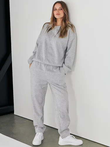 Vista 2 de Prinbara Conjunto de 2 piezas para mujer, de manga larga, cuello redondo, sin botones, pantalones deportivos