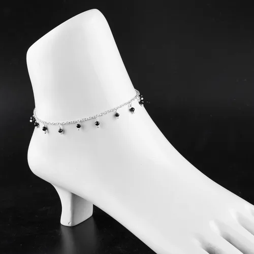 Vista 68 de Yanara Tobilleras de piedras preciosas para mujer, piedra natal natural, chapada en plata, joyería hecha a mano en 8.5 + 1.5 pulgadas, cristales