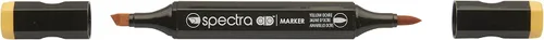 Vista 5 de AD Marker Chartpak Spectra, Tri-Nib y cepillo de doble punta, rojo ladrillo, 1 cada uno (S033AD)