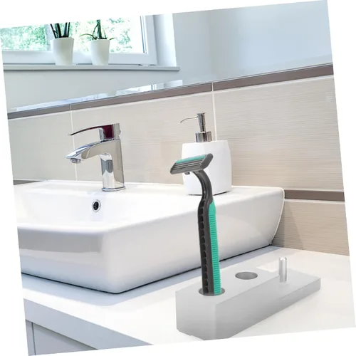 Vista 8 de Mipcase 2 unids herramienta para moldear la barba, soporte de pared recto de la maquinilla de afeitar soporte práctico del baño