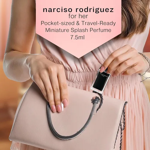 Vista 2 de Narcisco Rodríguez for Her Eau De Toilette - 0.25 Fl Oz (7.5 Ml) Designer perfume mini, luxury fragrance, pocket size, fragrance sampler