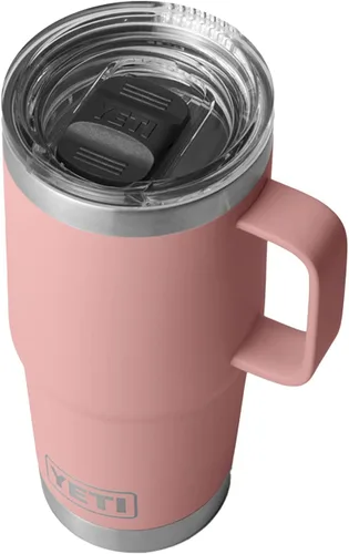 Vista 27 de YETI - Vaso de viaje Rambler de 20 onzas, de acero inoxidable, aislada al vacío con tapa fuerte Stronghold Blanco