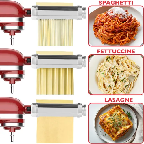 Vista 3 de Accesorio para hacer pasta 3 en 1 de metal para batidora de pie Kitchenaid
