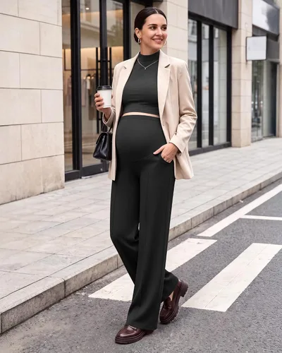 Vista 3 de G4Free EverGoing - Pantalones de maternidad para embarazadas, sobre el Negro