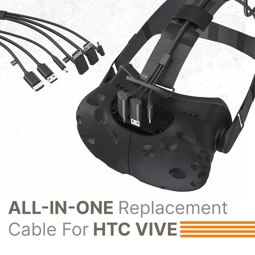 Vista 6 de Skywin 3 en 1 Ronda VR Mochila Cable - 1 Metro/3.2 Pies - Negro