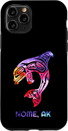 Vista 10 de iPhone 15 Nome Alaska Native American Orca Killer Whale Case