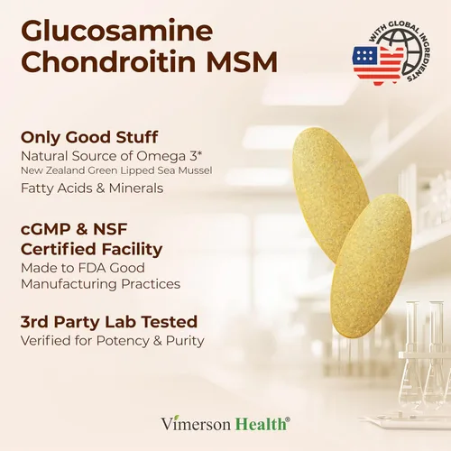 Vista 4 de Suplemento de Glucosamina Condroitina MSM – Suplementos Avanzados para Articulaciones para Hombres y Mujeres con Sulfato de Glucosamina 1000mg