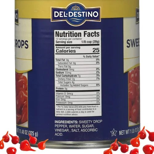 Vista 2 de Sweety Drop Pimientos miniatura – lata 28 oz (28 oz)