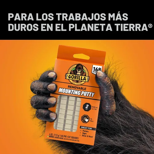 Vista 8 de Gorilla Masilla de montaje, color bronceado natural, 168 cuadrados