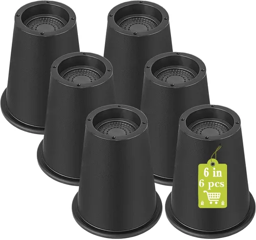 Vista 26 de Paquete de 12 elevadores de muebles de 1 pulgada, elevadores de cama ajustables resistentes para mesa, escritorio, sofá, silla, gabinete, marco