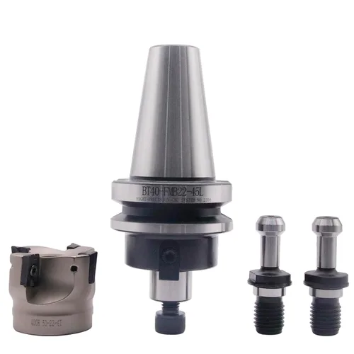 Vista 4 de BT40-FMB22-45L Fresa de extremo de cara de vástago y 1.97 pulgadas/1.969 in de diámetro de corte 4 flautas 400R-50-22-4T Fresa de extremo de cara