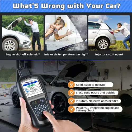 Vista 7 de Autel MaxiLink ML519, herramienta de escaneo OBD2 de modo 6 mejorado, herramienta de escaneo de diagnóstico automático, lector de código de fallo