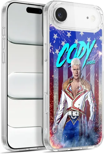 Vista 14 de Head Case Designs Funda de gel suave con licencia oficial de la WWE American Nightmare Flag Cody Rhodes Graphics compatible con Apple iPhone 7