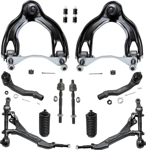 Vista 93 de Detroit Axle - Kit de suspensión frontal de 15 piezas para Jeep Grand Cherokee 99-04 1999 2000 2001 2002 2003 2004, brazos de control superior e