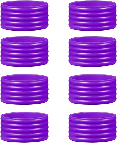 Vista 20 de 15 colores disponibles Buena elasticidad 8-45 piezas de raqueta de tenis/paletas de pickleball/squash anillo de silicona raqueta agarre bandas